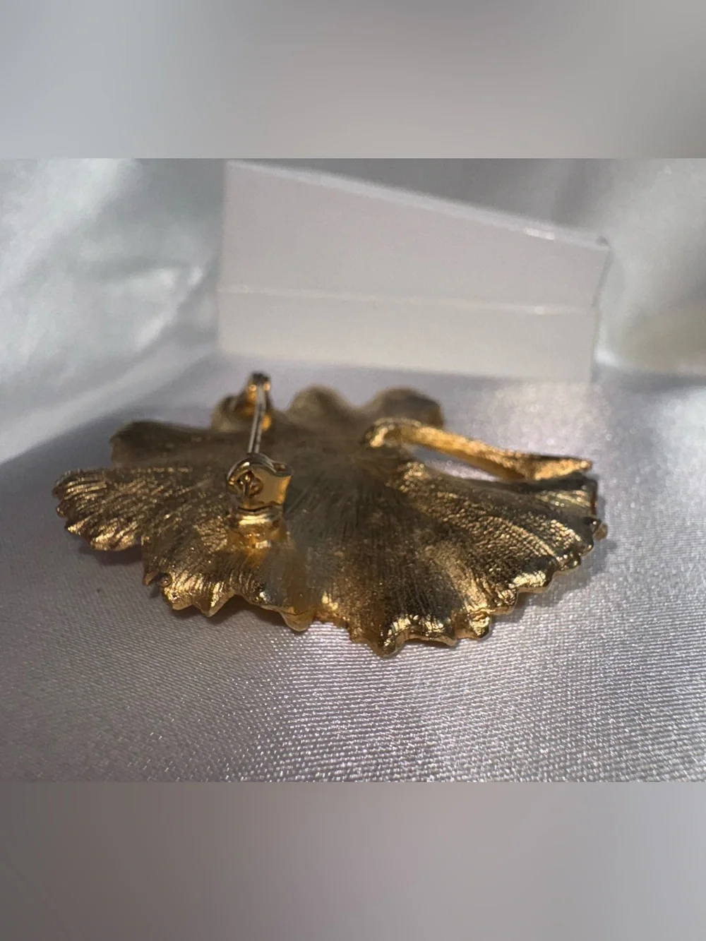 Gold Leaf Decorative Accent with Red Jewel - Elegant Home Accent